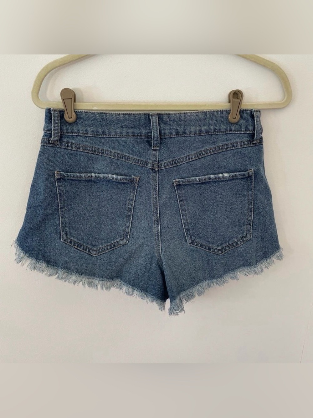 Sincerly Jules high raise wedge denim shorts Festival shorts - Picture 7 of 7